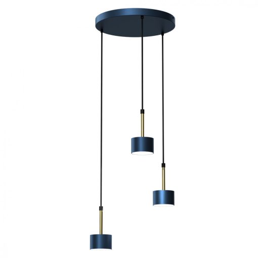 Pendant lamp ARENA BLUE/GOLD 3xGX53