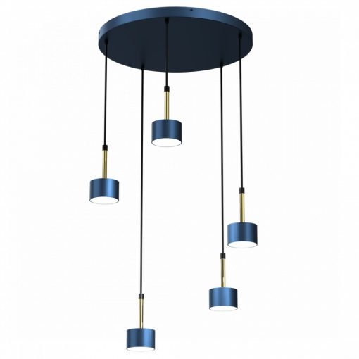 Pendant lamp ARENA BLUE/GOLD 5xGX53