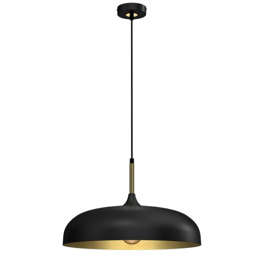 Pendant lamp LINCOLN BLACK/GOLD 1xE27 45cm