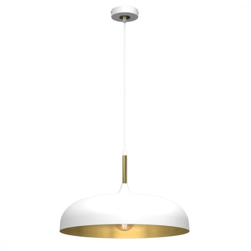 Pendant lamp LINCOLN WHITE/GOLD 1xE27 45cm