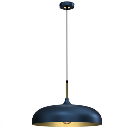 Pendant lamp LINCOLN BLUE/GOLD 1xE27 45cm