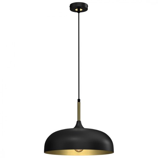 Pendant lamp LINCOLN BLACK/GOLD 1xE27 35cm