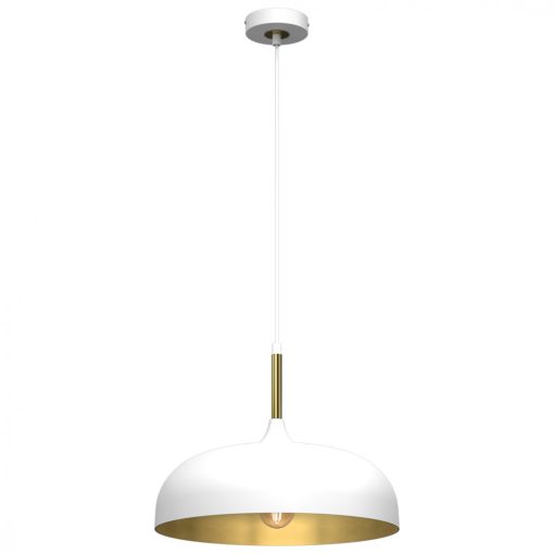 Pendant lamp LINCOLN WHITE/GOLD 1xE27 35cm