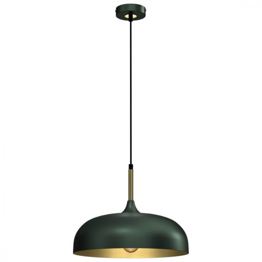 Pendant lamp LINCOLN GREEN/GOLD 1xE27 35cm