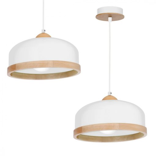 Pendant lamp STUDIO WHITE 1xE27