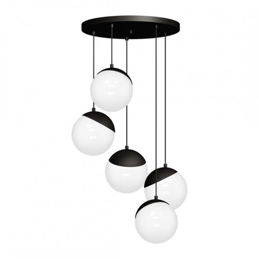 Pendant lamp SFERA BLACK 5xE14