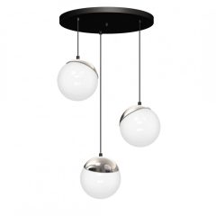 Pendant lamp SFERA BLACK/CHROME 3xE14