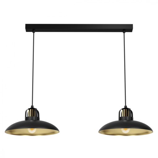 Pendant lamp FELIX BLACK/GOLD 2xE27