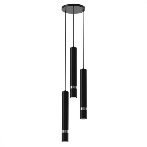 Pendant lamp JOKER BLACK/CHROME 3xGU10