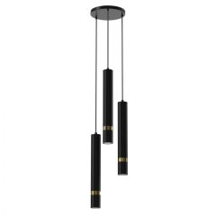 Pendant lamp JOKER BLACK/GOLD 3xGU10