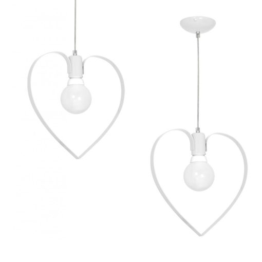 Pendant lamp AMORE WHITE 1xE27