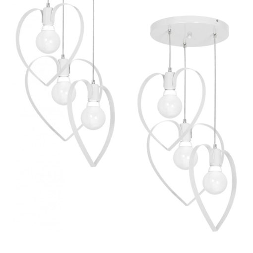 Pendant lamp AMORE WHITE 3xE27