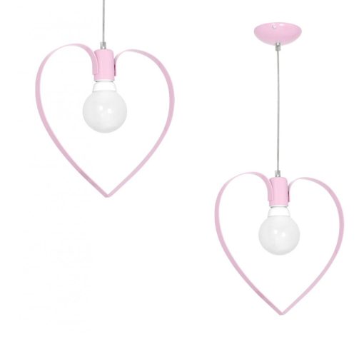 Pendant lamp AMORE PINK 1xE27