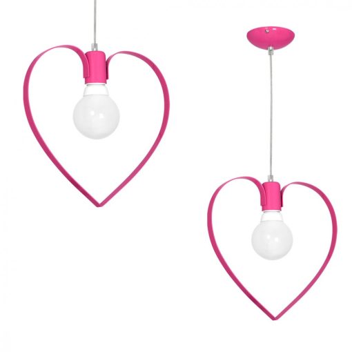 Pendant lamp AMORE DARK PINK 1xE27