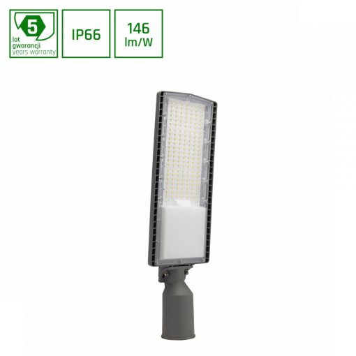 STREETOS Utca világító 100W NW 230V 130/80ST IP66 IK10 536X166X77MM Szürke 5 Év Garancia