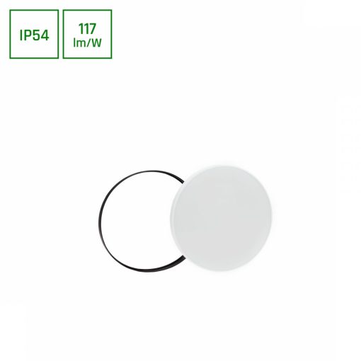 NYMPHEA Fekete & Fehér RINGS 24W NW 230V 115ST IP54 FI320X52 Fehér/Fekete Kerek