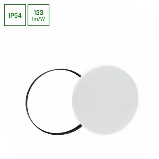 NYMPHEA Fekete & Fehér RINGS 40W CW 230V 115ST IP54 FI485x70 Fehér/Fekete Kerek