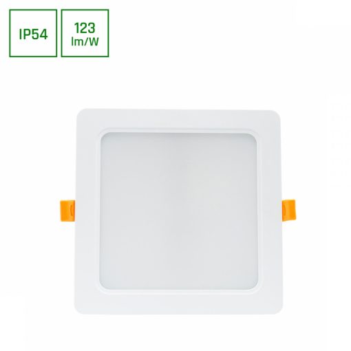 DURE 3 Mélysugárzó 18W NW 230V 110fok IP54 IK06 168X168X34 Fehér Négyzet Beépített tápegység