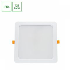   DURE 3 Mélysugárzó 24W NW 230V 110fok IP54 IK06 220X220X34 Fehér Négyzet Beépített tápegység