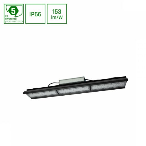 HALLS LINE 150W NW 230V 90fok IP66 IK10 745X126X95MM Fekete 5 év Garancia 0-10V