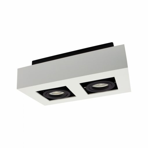 MIRORA GU10 X2 Süllyesztett GU10 250V IP20 255X145X85MM Fehér Fekete RECTANGLE Szabályozott szem