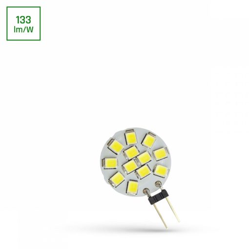 LED G4  12V 1,2W 12 LED CW  20MM SPECTRUM