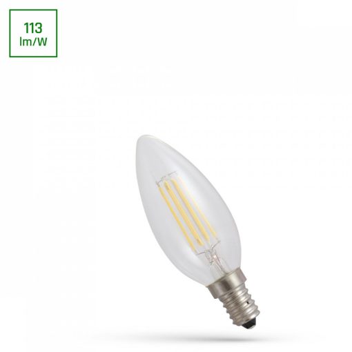 LED Gyertya C35 E-14 230V 4W COG WW Átlátszó SPECTRUM