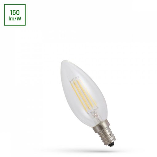 LED Gyertya C35 E-14 230V 6W COG NW Átlátszó SPECTRUM