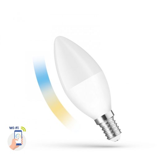 LED Gyertya C38 5W E-14 230V CCT+DIM WI-FI SPECTRUM SMART