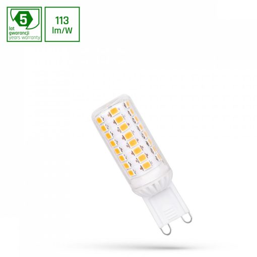 LED G9 230V 4.2W WW SMD 5 Év PREMIUM SPECTRUM