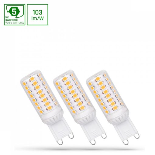 LED G9 230V 4W WW DIMMELŐ SMD 5 Év PREMIUM SPECTRUM 3-PACK