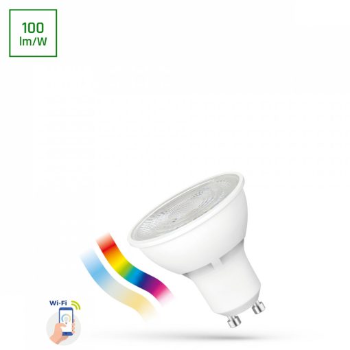 LED GU10 4,5W 230V RGBW + CCT + DIM WI-FI SPECTRUM SMART